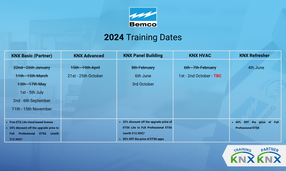 BEMCO 2024 KNX COURSES